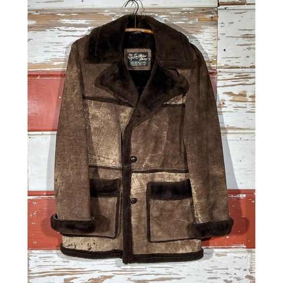 70s Vintage Sears Roebuck Leather Rancher Jacket - Picture 1 of 5